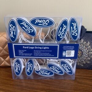 Ford Blue and White Logo String Lights retired rare new 130
